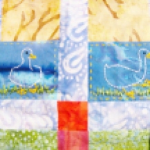 duck duck goose embroidery-- Rebecca Górzyńska