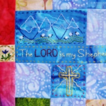 The Lord is my Shepherd embroidery Rebecca Górzyńska