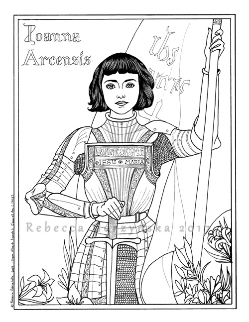 Joan of Arc Coloring Page smwm