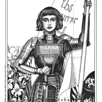 St. Joan of Arc - Feast Day May 30 + Catholic Coloring Page